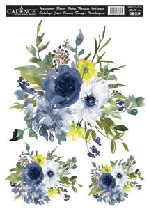 Cadence Suluboya Çiçek Kumaş Transfer 25x35cm WFFTC-004