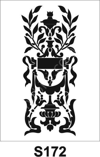 Diğer Karışık Desenler Stencil Şablon (15x30) S-172