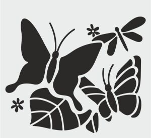 Diğer Karışık Desenler Stencil Şablon (20x20) S-186