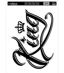 KTS-10 Siyah Beyaz  Cadence Kumaş Transfer 21x30cm