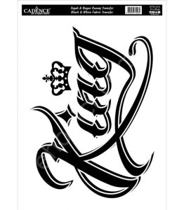 KTS-10 Siyah Beyaz  Cadence Kumaş Transfer 21x30cm