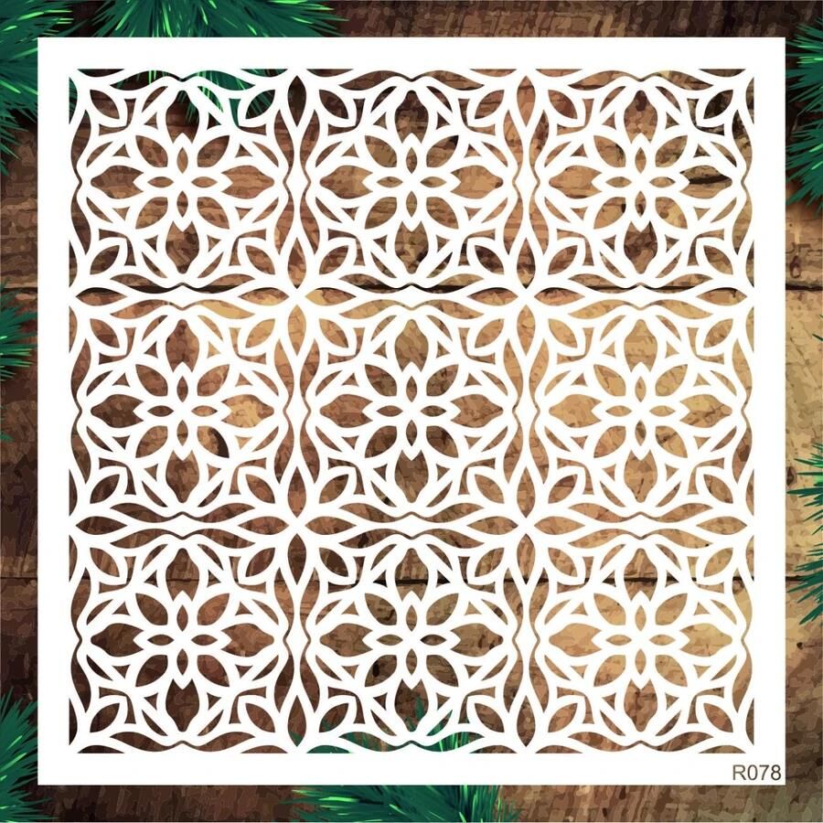 Ardışık Desen Stencil Şablon (30x30) R-078
