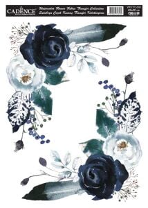 Cadence Suluboya Çiçek Kumaş Transfer 25x35cm WFFTC-006