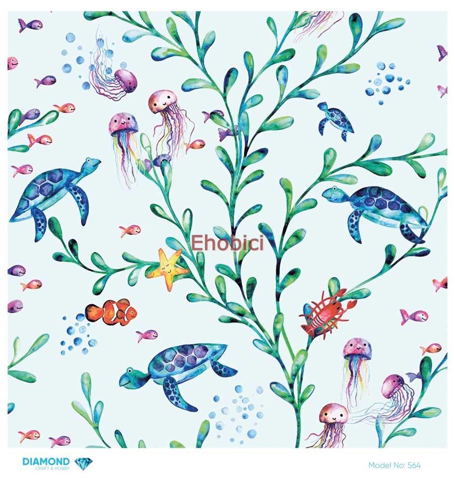 Diamond Pirinç Dekopaj Kağıdı - 564 - 30x30