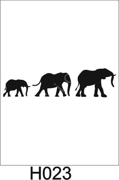 Hayvan Temalı Desenler Stencil Şablon (15x30) H-023