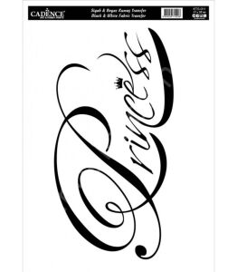 KTS-11 Siyah Beyaz  Cadence Kumaş Transfer 21x30cm