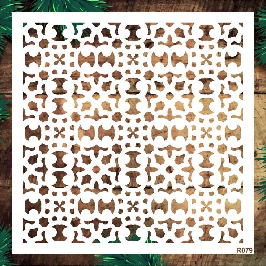Ardışık Desen Stencil Şablon (25x25) R-079