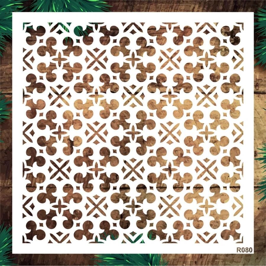 Ardışık Desen Stencil Şablon (25x25) R-080