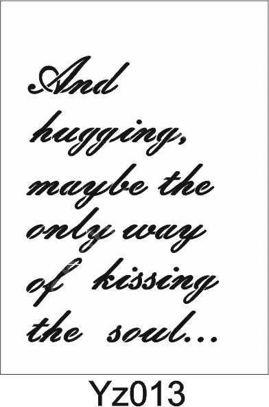 Yazı Desenler Stencil Şablon (21x30) YZ-013