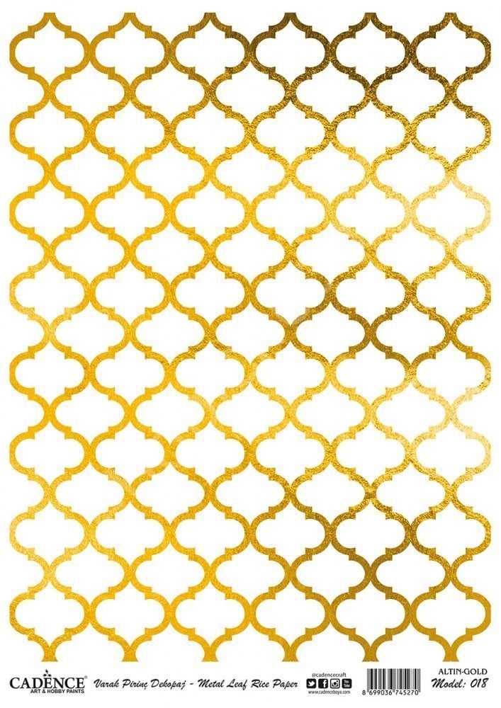 Cadence Altın Varak Pirinç Dekoapaj Kağıdı - Model 18