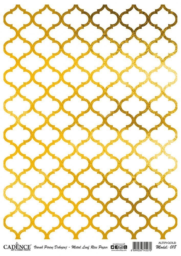 Cadence Altın Varak Pirinç Dekoapaj Kağıdı - Model 18