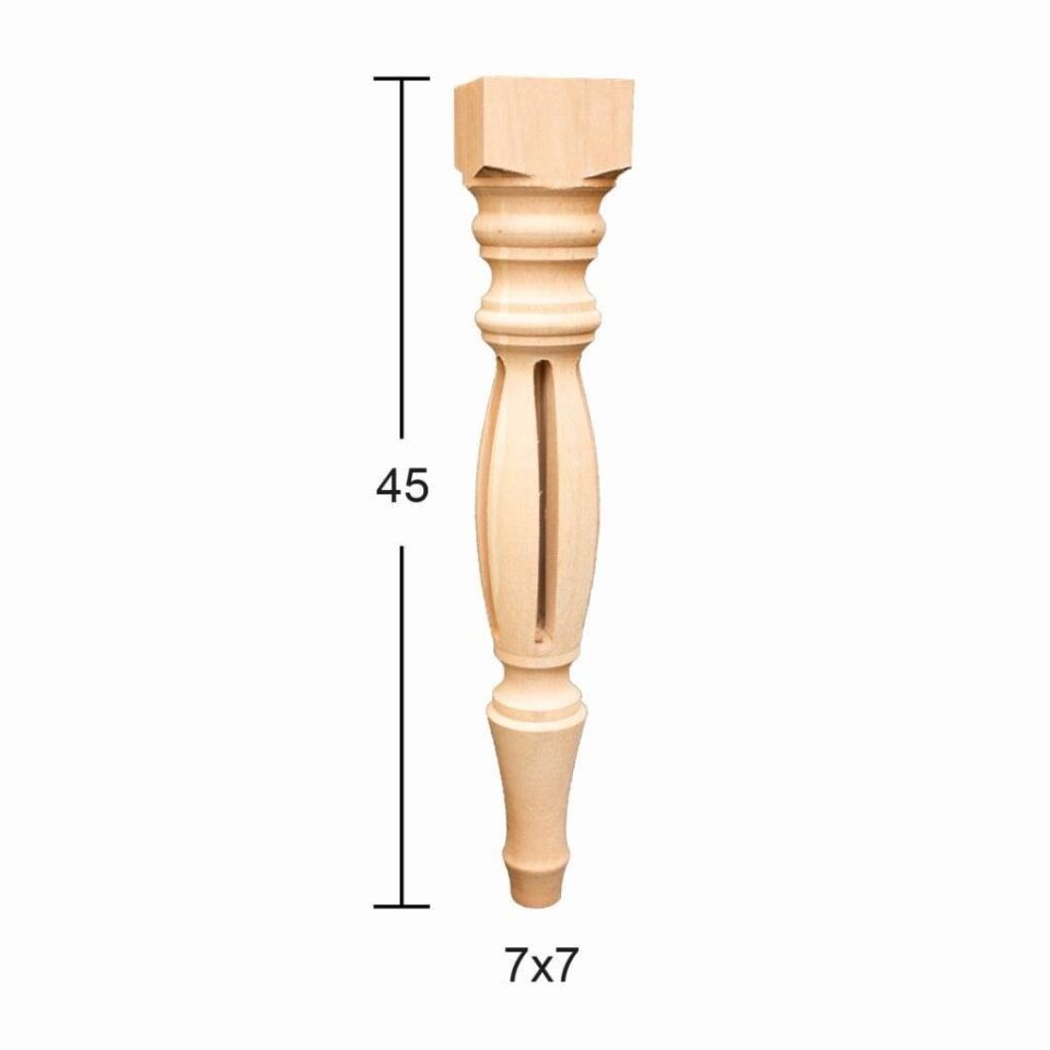 İşlemeli Lükens Ayak 45cm Doğal Ağaç FT-10