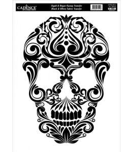 KTS-14 Siyah Beyaz  Cadence Kumaş Transfer 21x30cm