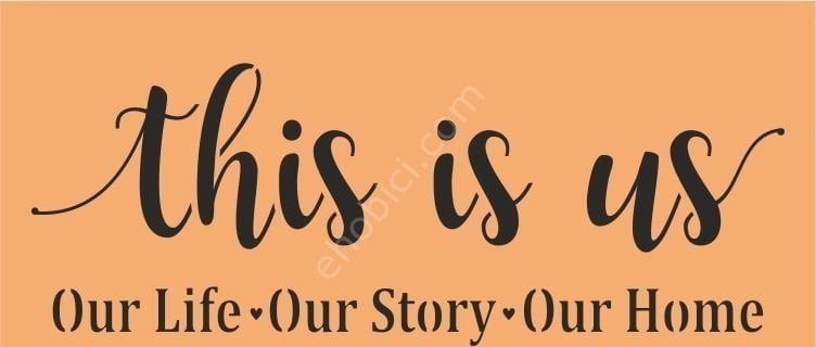 Yazı Desenler Stencil Şablon (15x30) YZ-235