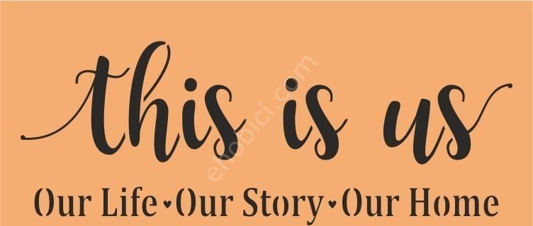 Yazı Desenler Stencil Şablon (15x30) YZ-235