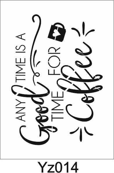 Yazı Desenler Stencil Şablon (21x30) YZ-014