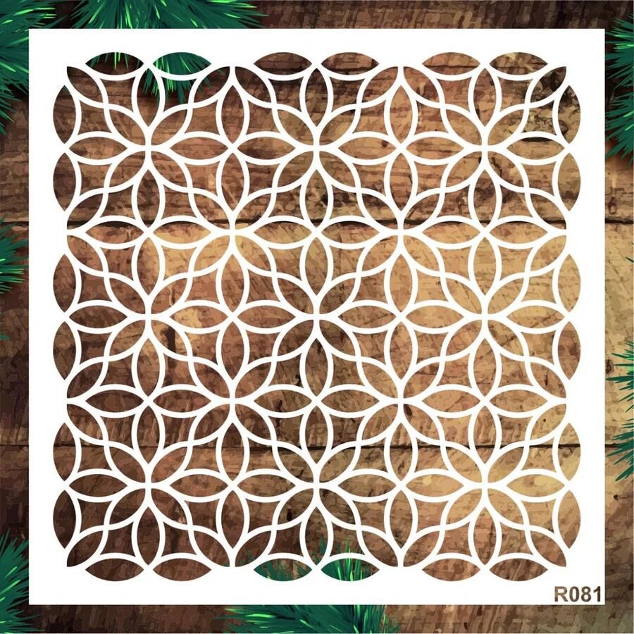 Ardışık Desen Stencil Şablon (25x25) R-081