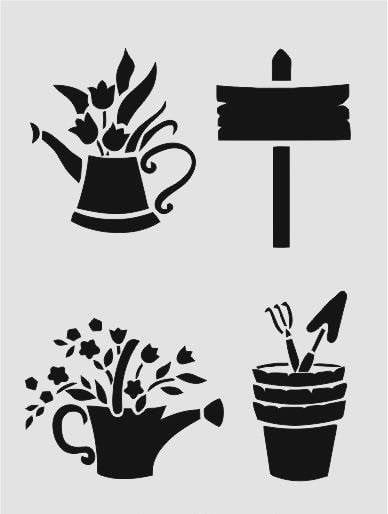 Diğer Karışık Desenler Stencil Şablon (21x30) S-202