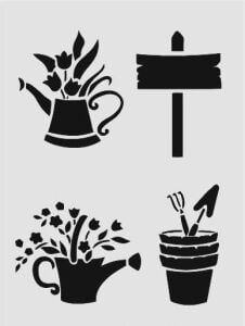 Diğer Karışık Desenler Stencil Şablon (21x30) S-202
