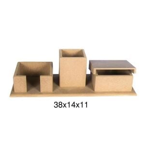 Ahşap Üçlü Kalemlik F778