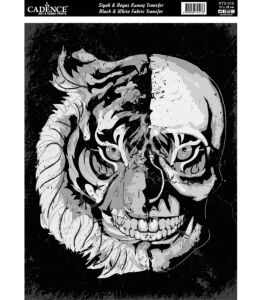 KTS-15 Siyah Beyaz  Cadence Kumaş Transfer 21x30cm