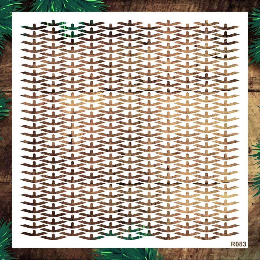 Ardışık Desen Stencil Şablon (25x25) R-083