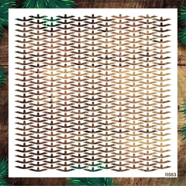 Ardışık Desen Stencil Şablon (25x25) R-083