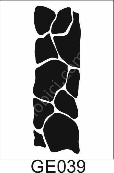 Geometrik Desenler Stencil Şablon (15x30) GE-039