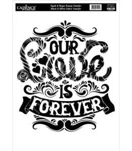 KTS-17 Siyah Beyaz  Cadence Kumaş Transfer 21x30cm