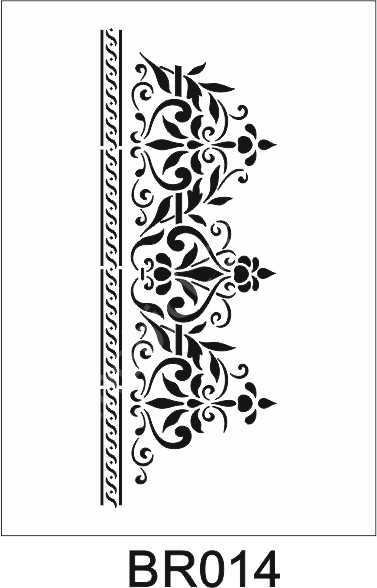 Border Desen Stencil Şablon (15x30) BR-014
