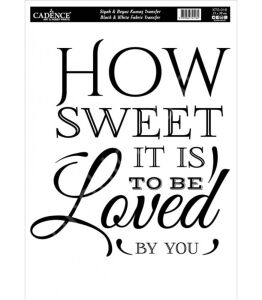 KTS-18 Siyah Beyaz  Cadence Kumaş Transfer 21x30cm