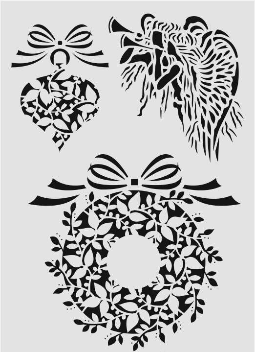 Diğer Karışık Desenler Stencil Şablon (21x30) S-226