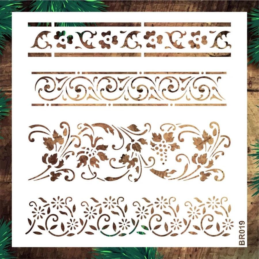 Duvar Dekor Stencil Şablon (50x50) BR-019