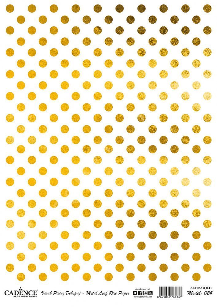 Cadence Altın Varak Pirinç Dekoapaj Kağıdı - Model 24