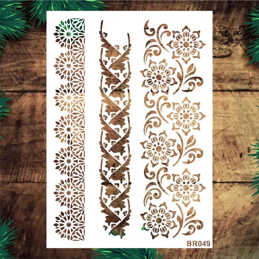 Border Desen Stencil Şablon (21x30) BR-049