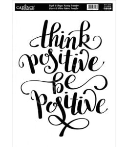 KTS-20 Siyah Beyaz  Cadence Kumaş Transfer 21x30cm