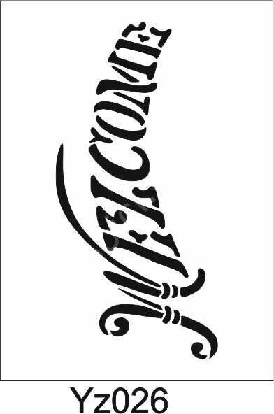 Yazı Desenler Stencil Şablon (15x30) YZ-026