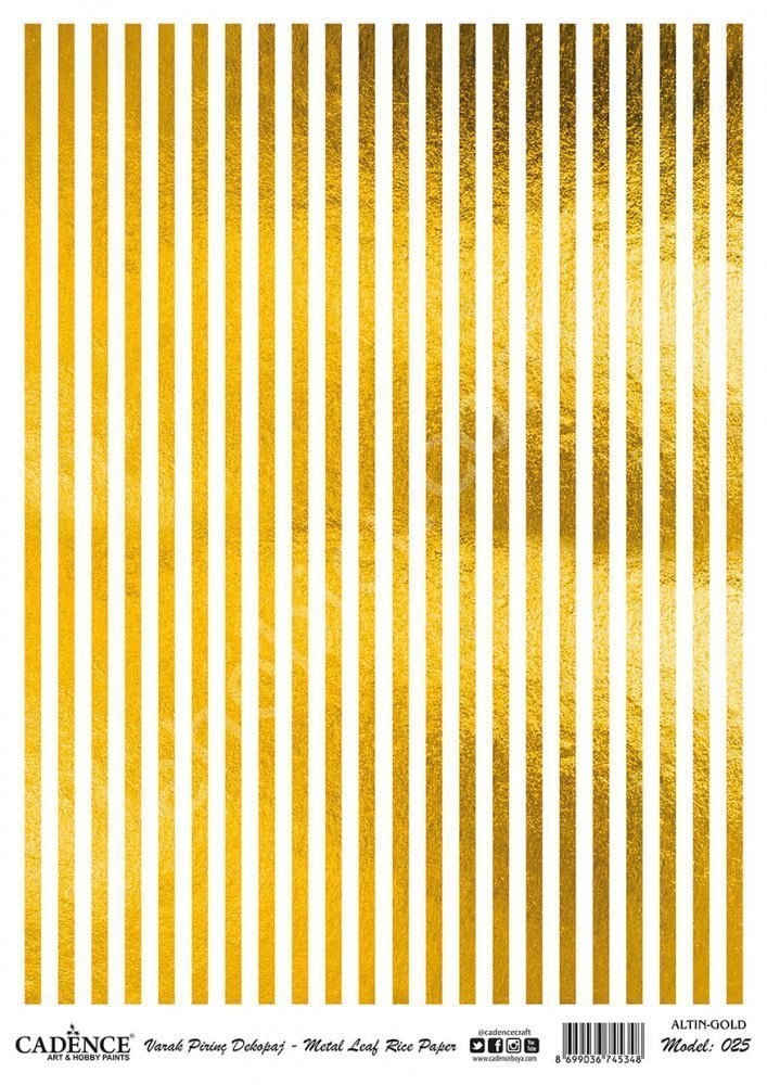 Cadence Altın Varak Pirinç Dekoapaj Kağıdı - Model 25