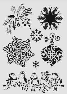 Diğer Karışık Desenler Stencil Şablon (21x30) S-228