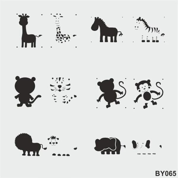 Boyutlu Desen Stencil Şablon (25x25) BY-065