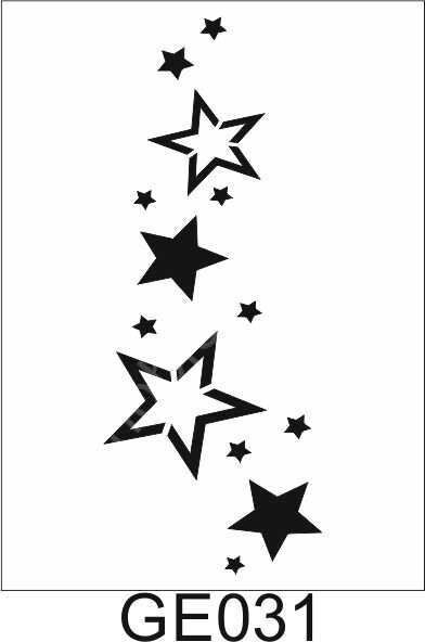 Geometrik Desenler Stencil Şablon (10x25) GE-031
