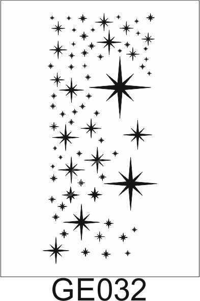 Geometrik Desenler Stencil Şablon (10x25) GE-032