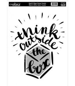 KTS-23 Siyah Beyaz  Cadence Kumaş Transfer 21x30cm