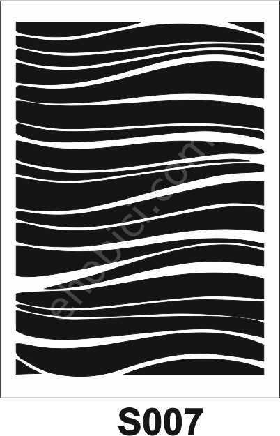 Diğer Karışık Desenler Stencil Şablon (15x20) S-007