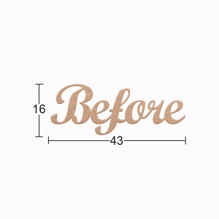 Ahşap Before Yazısı DS-113