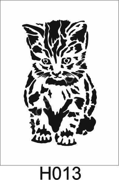Hayvan Temalı Desenler Stencil Şablon (15x20) H-013