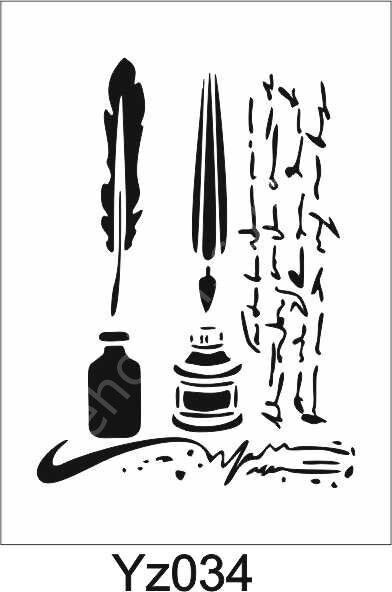 Yazı Desenler Stencil Şablon (21x30) YZ-034