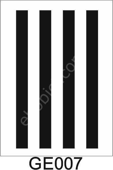 Geometrik Desenler Stencil Şablon (15x20) GE-007