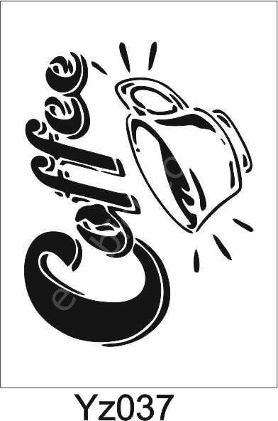 Yazı Desenler Stencil Şablon (21x30) YZ-037