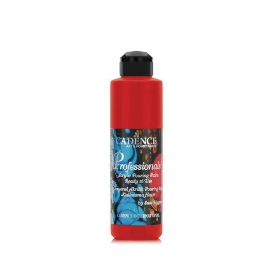 Cadence Profesyonel Hazır Pouring Boya PP05 Crimson Kırmızı 250ml